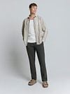 No Excess Shirt Print Stripes Beige Model / Voorkant