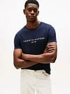 Tommy Hilfiger Logo T Shirt Navy Model / Voorkant