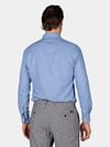 NZA Shirt Clayton Linnen Blend Pacific Blue Model / Achterkant