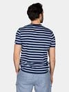 NZA T-shirt Noel Stripes Light Navy Model / Achterkant
