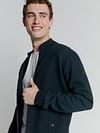 No Excess Cardigan Zipper Jacquard Navy Model / Voorkant