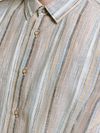 No Excess Chemise Beige Rayé Model / Detail
