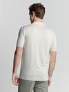 No Excess Half Zip Polo Shirt Off White Model / Achterkant