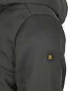 No Excess Jas Knitted Sleeve Donkergroen
