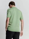 No Excess Knitted Poloshirt Groen Model / Achterkant