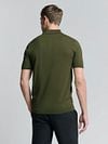 No Excess Knitted Poloshirt Olijfgroen Model / Achterkant