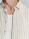 No Excess Overhemd Stripes Beige Model / Detail