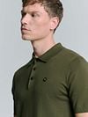 No Excess Knitted Poloshirt Olijfgroen Model / Voorkant