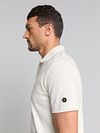 No Excess Poloshirt Terry Jacquard Ecru Model / Zijkant