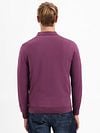 No Excess Polo Zip Pullover Dark Wine Model / Achterkant