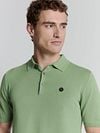 No Excess Knitted Poloshirt Grün Model / Voorkant