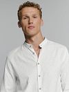No Excess Shirt Linen Blend White Model / Voorkant