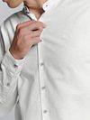 No Excess Shirt Linen Blend White Model / Detail