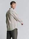 No Excess Shirt Print Stripes Beige Model / Achterkant