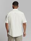 No Excess Short Sleeve Hemd Linen Blend Weiß Model / Achterkant