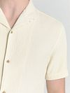 No Excess Short Sleeve Hemd Struktur Ecru Model / Detail