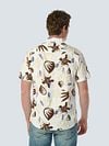 No Excess Short Sleeve Shirt Seersucker Beige Model / Achterkant