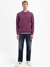 No Excess Polo Zip Pullover Dark Wine Model / Voorkant
