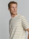 No-Excess T-Shirt Crewneck Jacquard Stripes Model / Voorkant