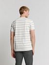 No-Excess T-Shirt Crewneck Jacquard Stripes Ecru Model / Achterkant