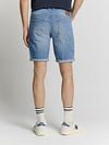No Excess Short Denim Stretch Bleach Model / Achterkant