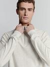 No Excess Half Zip Trui Kit Melange Model / Voorkant