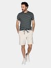 NZA T-shirt Noel Stripes Forest Green Model / Voorkant