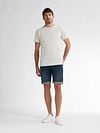 Petrol T-Shirt Viewcrest Melange Ecru Model / Voorkant