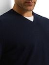 Olymp Pullover Merino Dark Blue Model / Detail