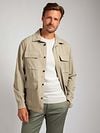 Suitable Overshirt Tencel Greige Model / Voorkant with Stefan