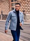 Suitable Overshirt Wool Blend Blue Model / Sfeerbeeld