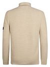 Petrol Knitted Half-Zip Sweater Nashville Beige Product / Achterkant