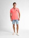 Petrol Piqué Polo Shirt Marlin Coral Model / Voorkant