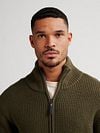 Petrol Half Zip Pullover Army Green Model / Detail