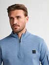 Petrol Half-Zip Sweater Aspen Blue Model / Detail