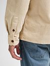 Petrol Shirt Corduroy Beige Model / Detail