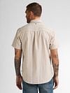 Petrol Shirt Turtlevista Beige Model / Achterkant