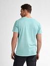 Petrol T-Shirt Key Melange Aqua Model / Achterkant