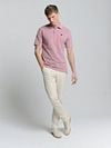 No Excess Polo Shirt Piqué Mauve Model / Voorkant