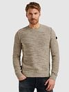 PME Legend Sweater Mouliné Beige Model / Voorkant