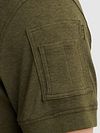 PME Legend Half-Zip Polo Shirt Interlock Olive Green Model / Detail