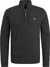 PME Legend Knitted Half Zip Pullover Cable Black order online | PKW2410305-999 | Suitable Norway