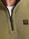 PME Legend Pull Half Zip Interlock Jersey Olive Model / Detail