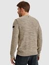 PME Legend Sweater Mouliné Beige Model / Achterkant