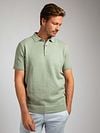 Suitable Heavy Knitted Polo Shirt Raw Light Green Model / Voorkant with Stefan