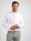Profuomo Twill Shirt White Model / Detail with Stefan