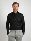 Profuomo Twill Shirt Black Model / Voorkant with Stefan