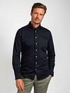 Profuomo Japanese Knitted Overhemd Donkerblauw Model / Voorkant met Stefan