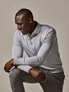 Profuomo Longsleeve Polo Shirt Luxury Basic Grey Model / Voorkant