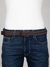 Profuomo Waxed Braided Belt Brown Model / Voorkant